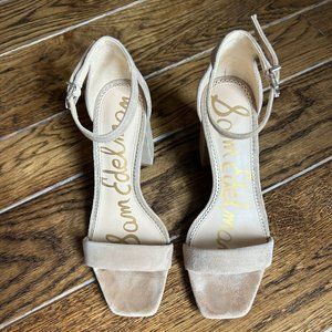 Sam Edelman Daniella Ankle Strap Women’s Sandal / 7.5 / Oatmeal Suede
